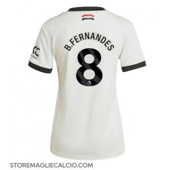 Manchester United Bruno Fernandes #8 Maglia Gara Terza Repliche 2024-25 Donna